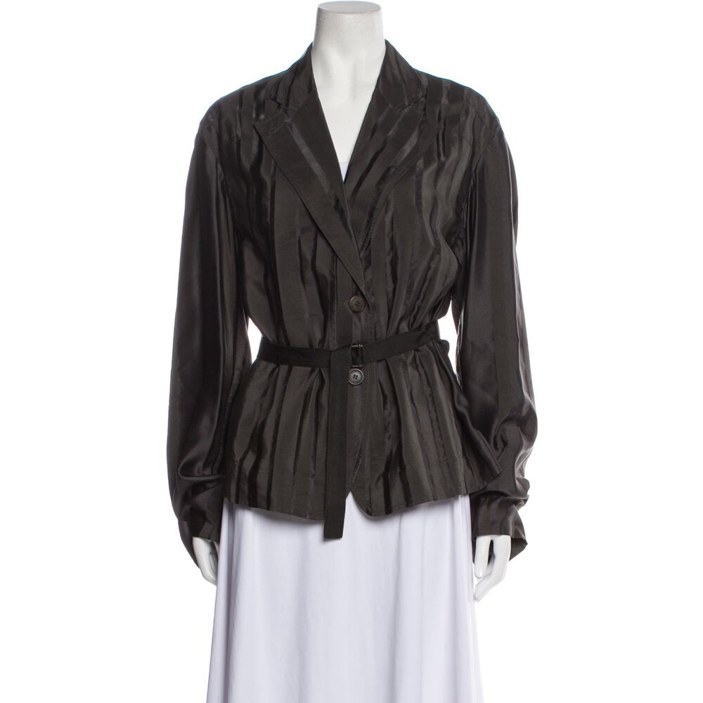 Dries Van Noten Charcoal Striped Blazer